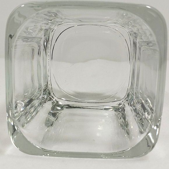 Vintage Slatkin & Co. Clear Heavy Square Old fashion Glass #1321 - Picture 5 of 11